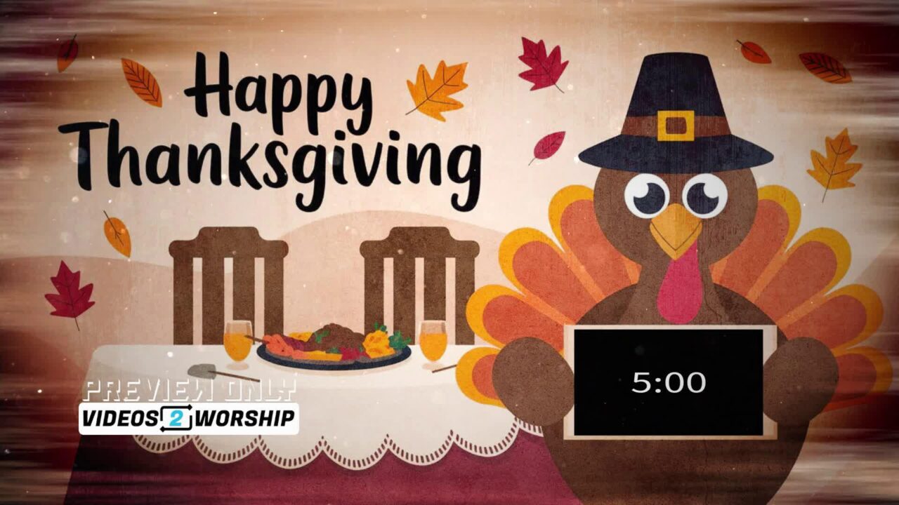 Happy Thanksgiving Five Minutes Countdown