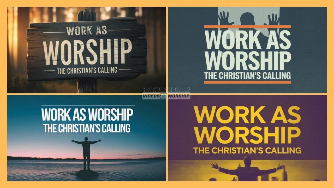 FREE Title Sermon Graphics: Work as Worship
