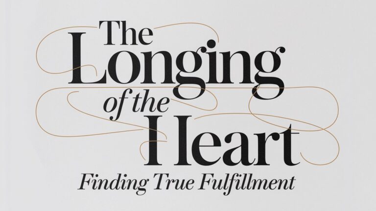 Read more about the article The Longing of the Heart: Finding True Fulfillment
