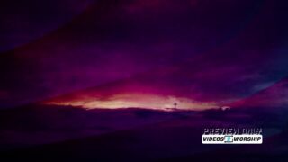 Read more about the article Abstract Easter Cross Motion Background – Purple & Red Sunrise