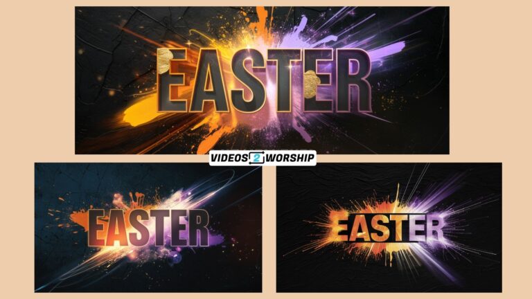Read more about the article Easter Colorful Ink Title Graphics Worship Slides