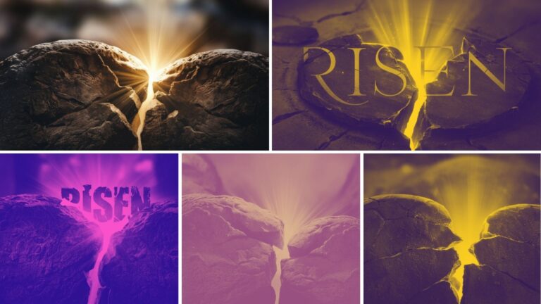 Read more about the article Easter Broken Stone Slides | Church Worship Backgrounds | 16:9 Still Graphics | Digital Download