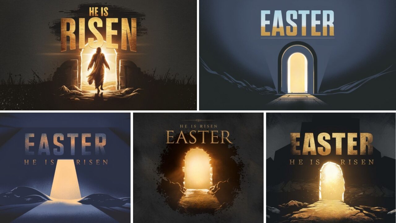 Jesus Is Risen Still Easter Worship Graphics 