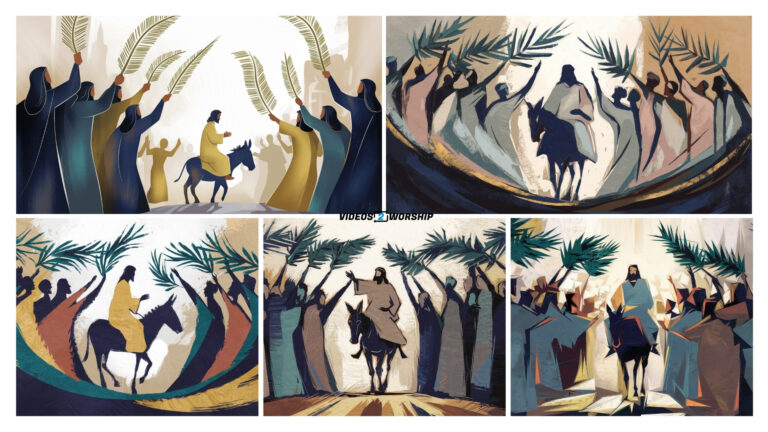 Read more about the article Palm Sunday Jesus Entry Backgrounds | Triumphal Entry Church Art | Christian Digital Illustrations for Worship & Sermons