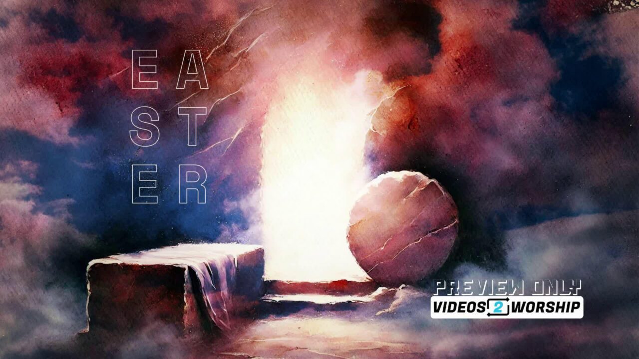 Easter Resurrection Glowing Open Tomb Video 