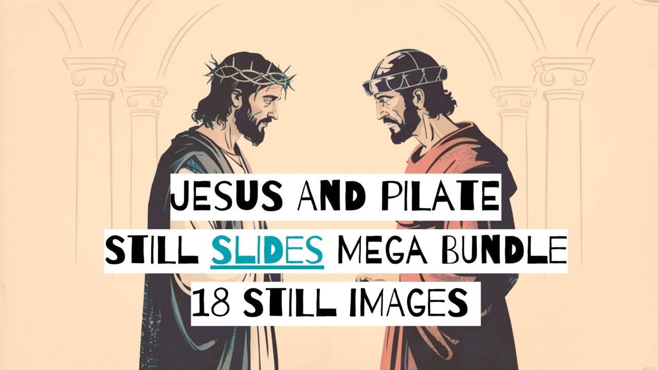 Vintage Minimalist Roman Slides Jesus and Pilate