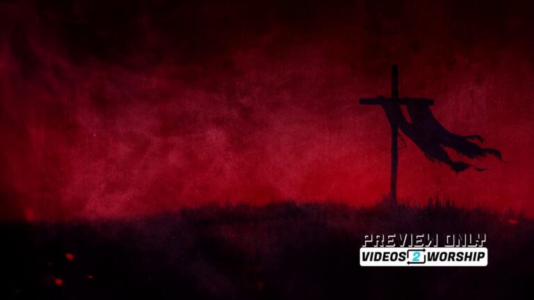 Read more about the article Rugged Cross Worship Motion Background Dramatic Red Sky