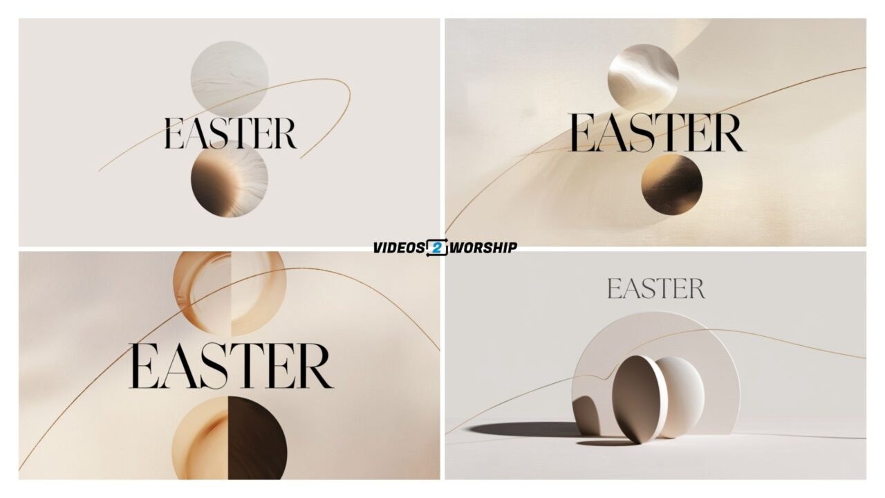 Easter Worship Slide Set Modern Abstract Design
