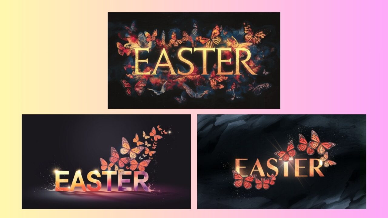 Easter Butterfly Slides Resurrection Sunday Stills