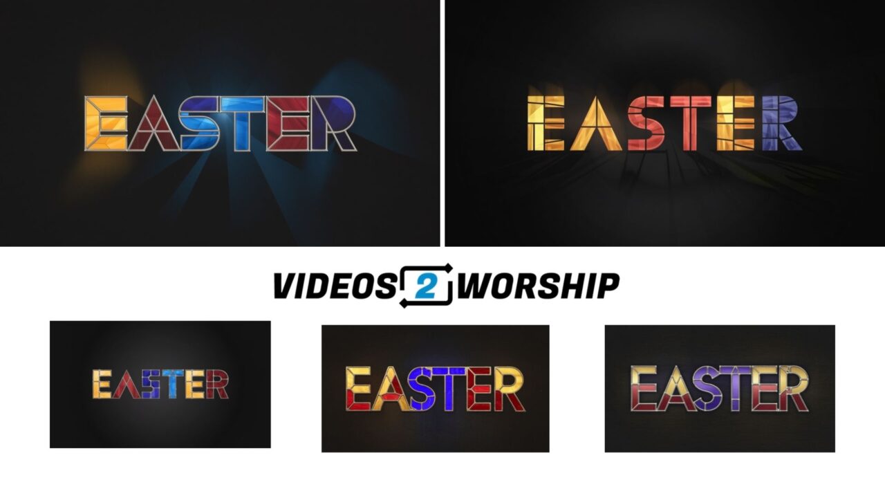Easter Stained Glass Worship Still Graphics