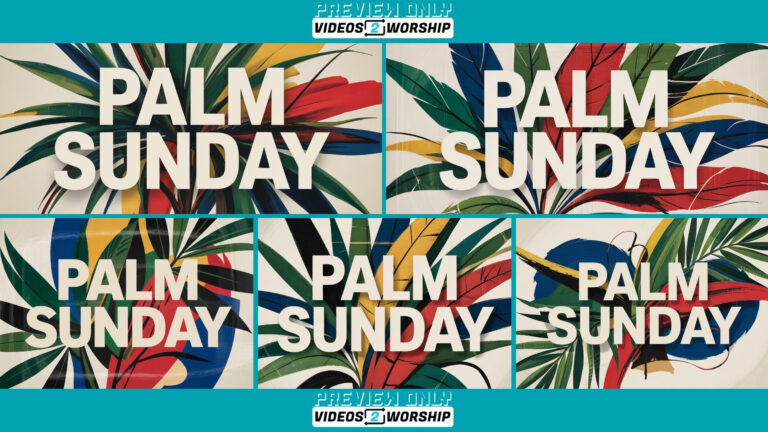 Read more about the article Palm Sunday Colorful Leaves Worship | 5 Slide Set