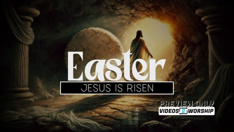 Read more about the article Easter Jesus Is Risen Tomb and Christ Silhouette Title Motion