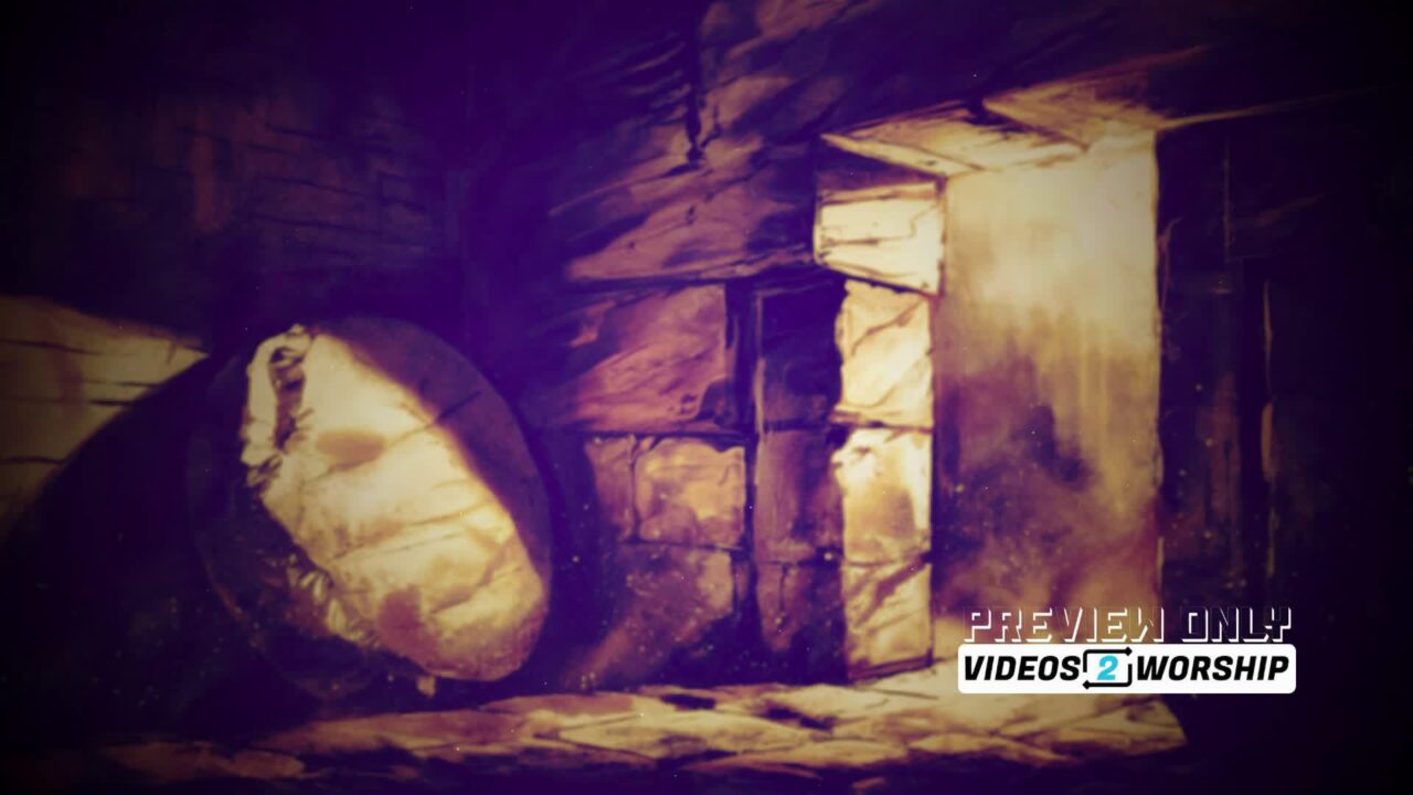 Glowing Empty Tomb Easter Motion Worship Video Loop