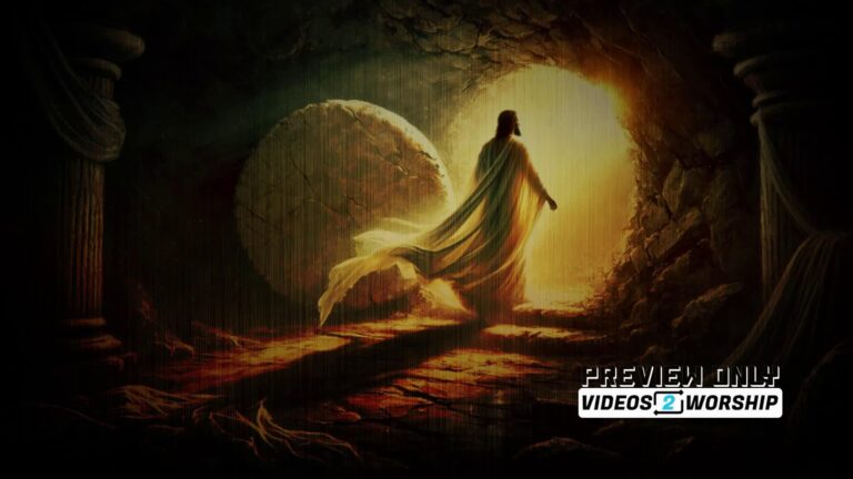 Read more about the article Glorious Resurrection Jesus Emerges From The Tomb Worship Video Loop