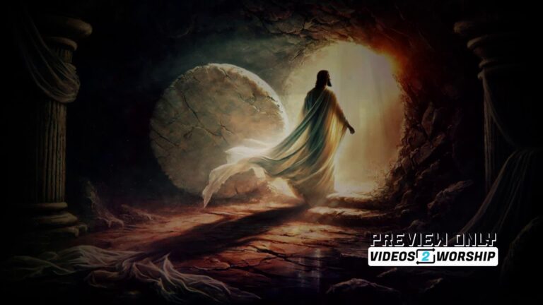 Read more about the article Resurrection Morning | Jesus Walking Out of the Grave Easter Motion Background