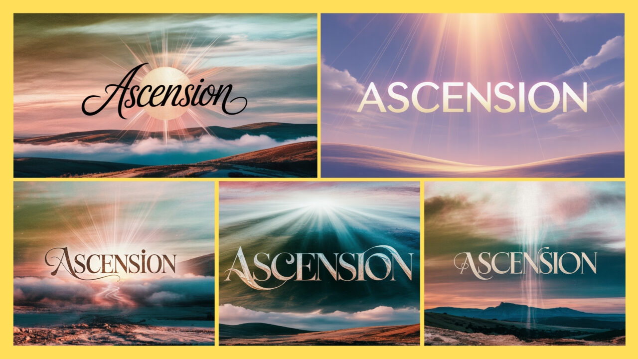 Ascension Of Jesus Typography Worship Slides