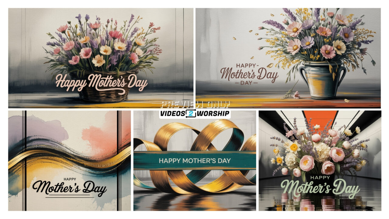 Modern Floral Mother’s Day Church Still Graphics