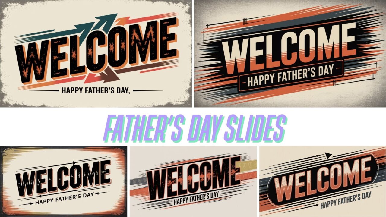 Father’s Day Welcome | Vintage Retro Church Slides