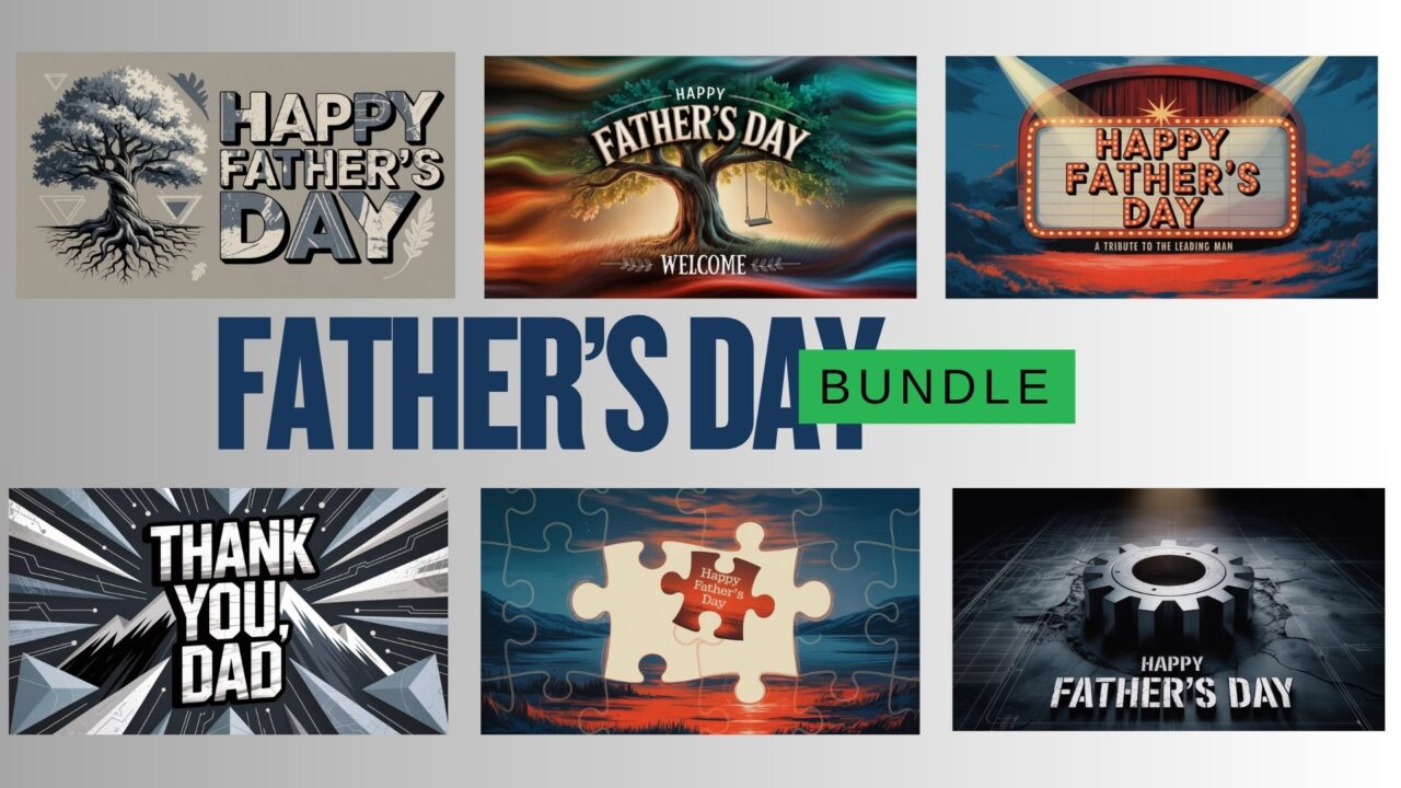Father’s Day Church Slide Bundle | Modern Graphics