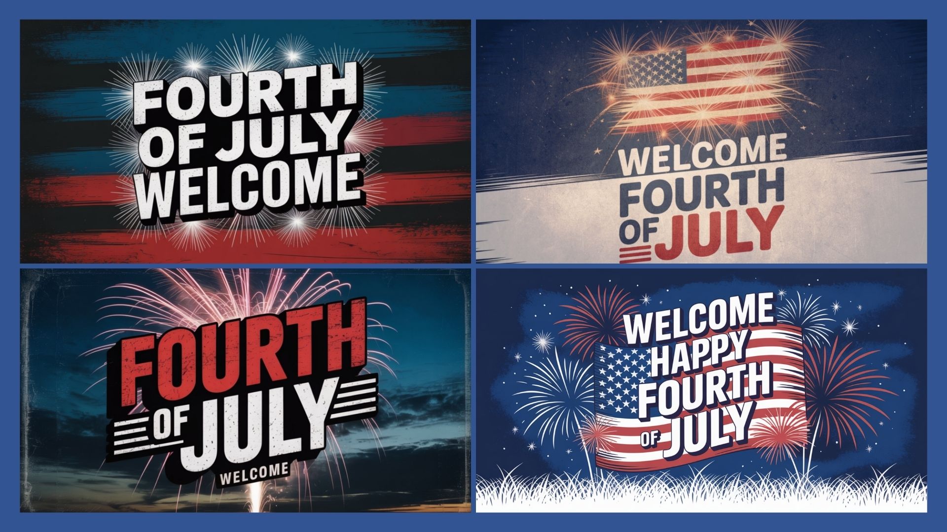 Fourth Of July Welcome Title Background Still Slides