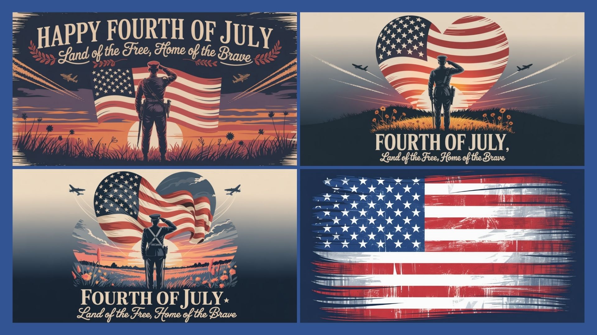 Fourth Of July Land Of The Free Home Of The Brave