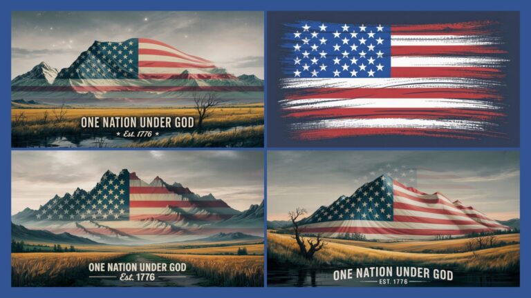 Read more about the article One Nation Under God 4th of July Patriotic Slides – Inspirational Backgrounds Bundle