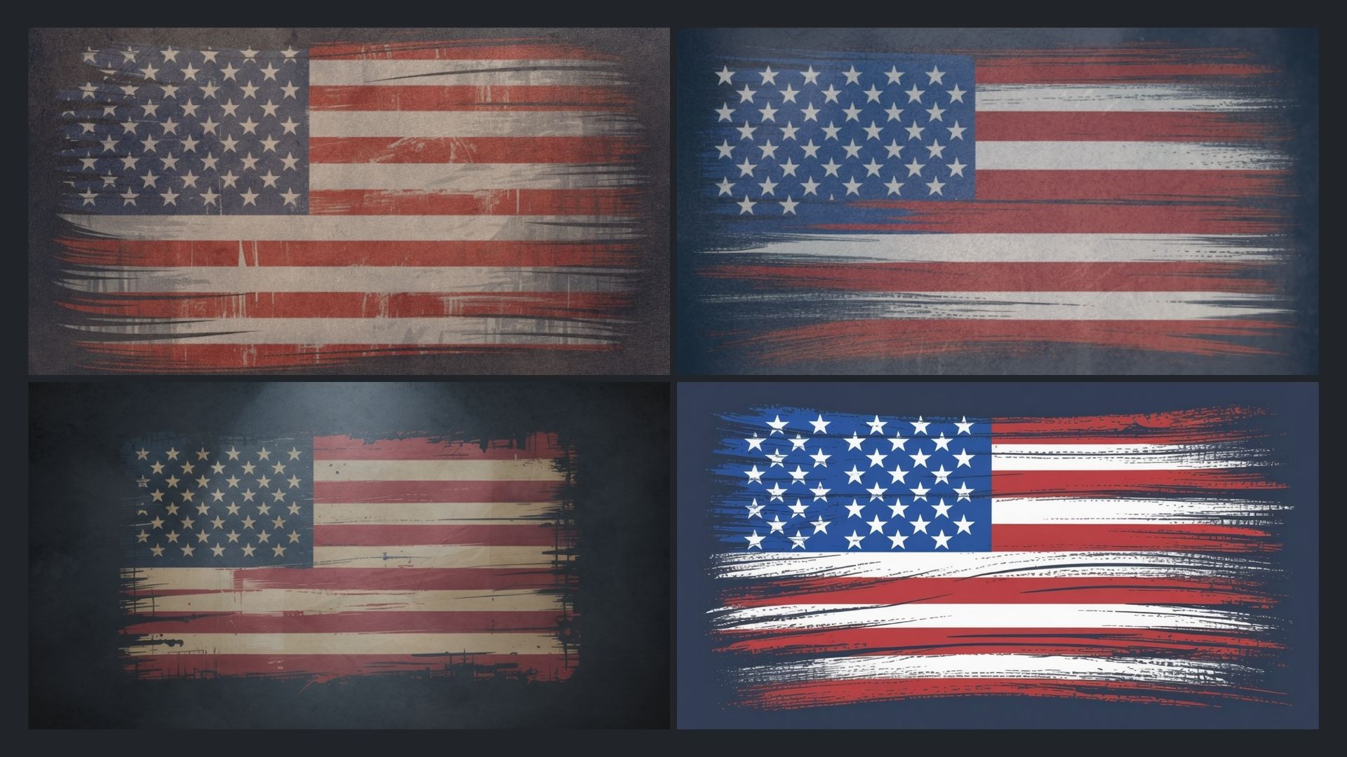 USA Patriotic Flags Still Backgrounds