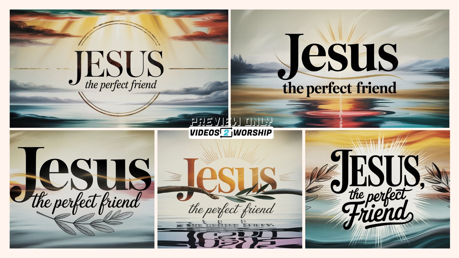 Jesus The Perfect Friend Title Graphics Set Of 6