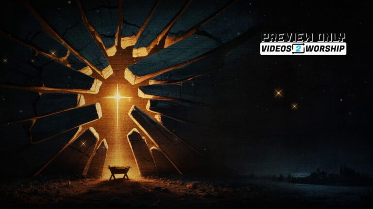 Read more about the article Star of Bethlehem Nativity Stable Worship Loop | Christmas Light Rays Background