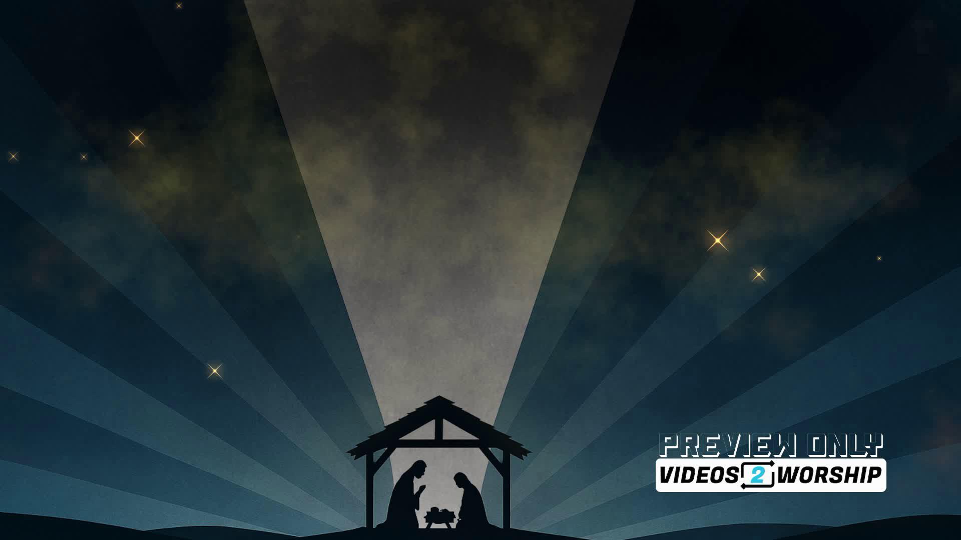 Christmas Nativity Radiant Light Beams Background 