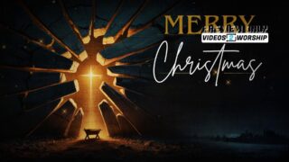 Merry Christmas Text Nativity Worship Background Loop | Holiday Greeting Advent Video