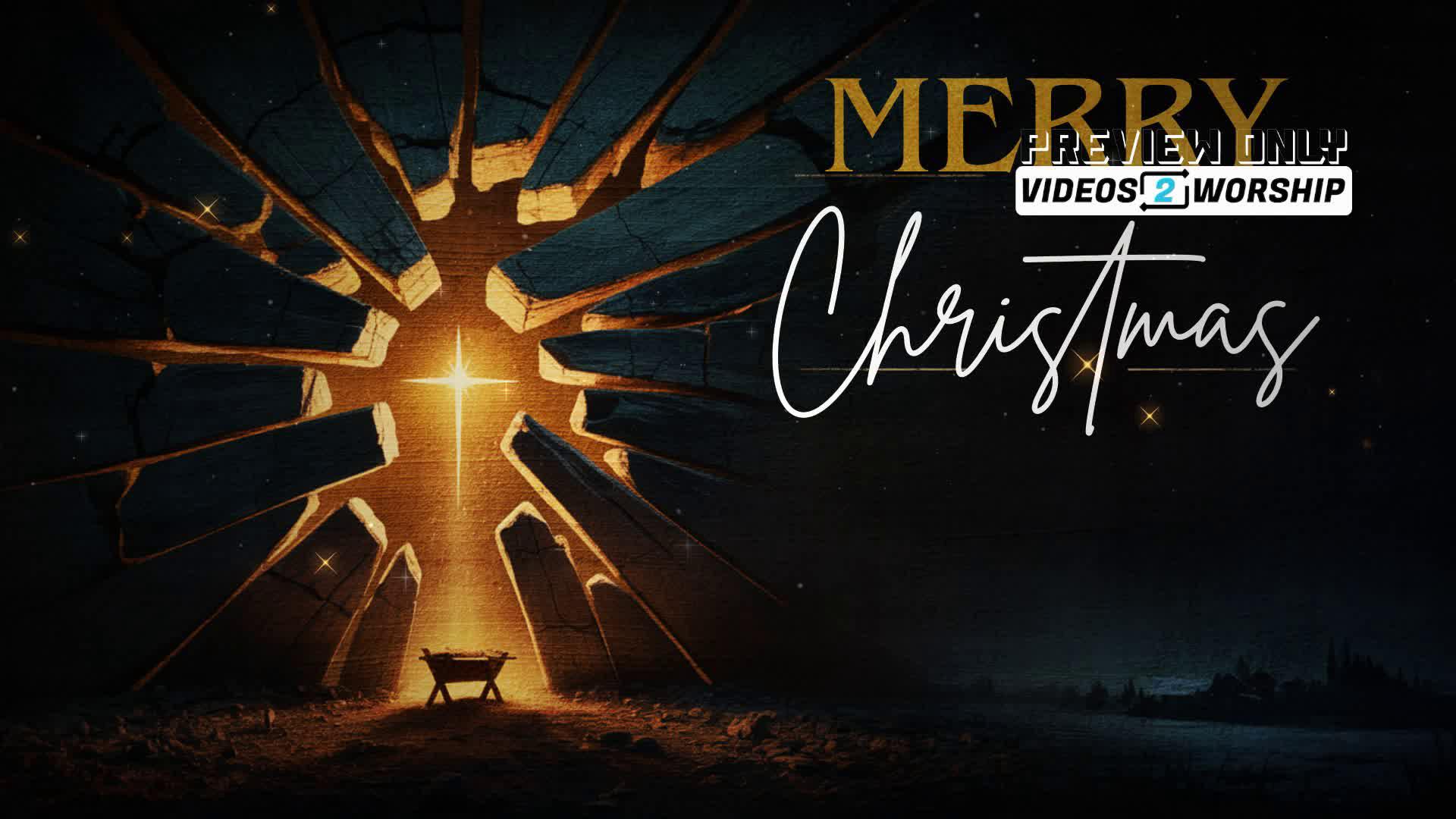 Merry Christmas Text Nativity Worship