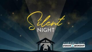 Silent Night Christmas Worship Background Loop | Peaceful Advent Text Video