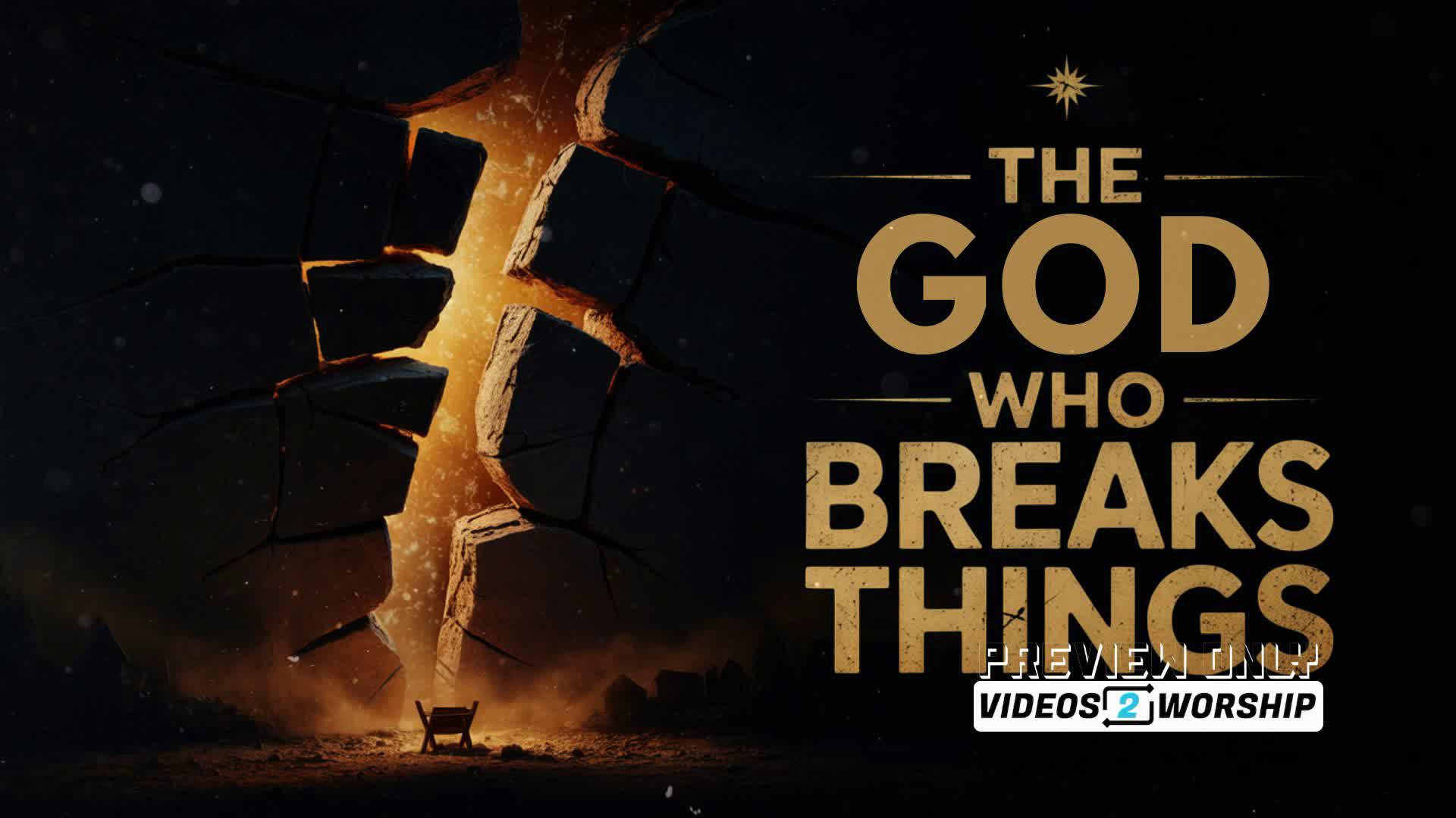 The God Who Breaks Through Christmas Title