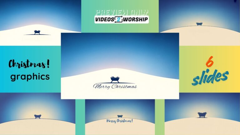 Read more about the article Manger-Themed Christmas Slides for Church Services | 6 Clean Worship Graphics