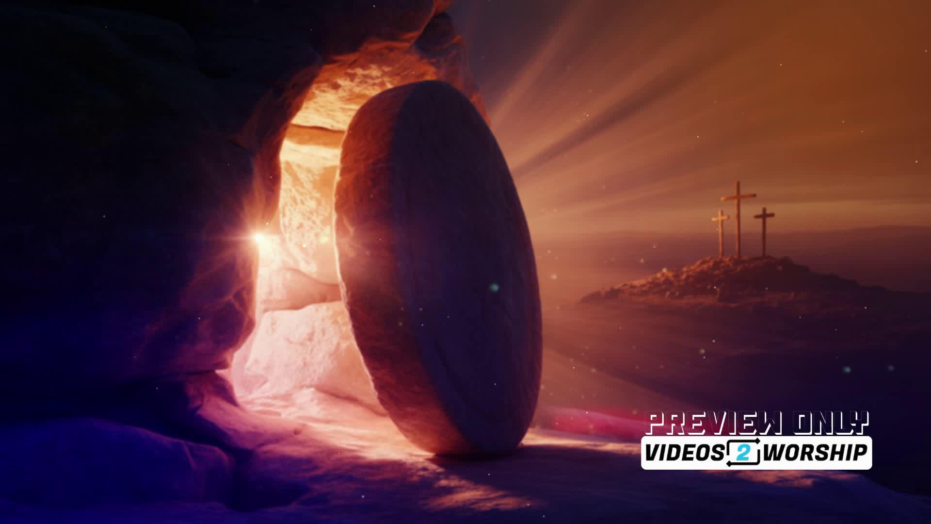 Stone Rolled Away Easter Motion | Empty Tomb